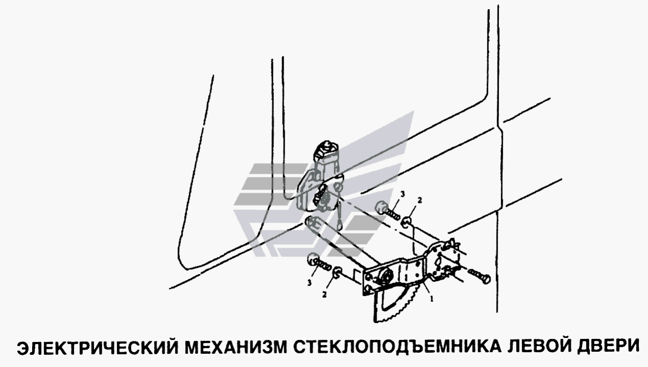 Механизм стеклоподъемника электрический левой
                            двери