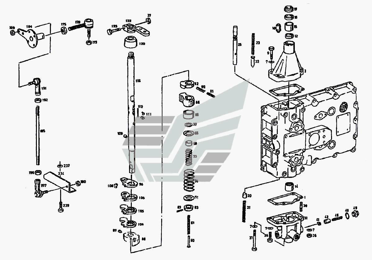 Механизм переключения передач коробки передач
                            ZF