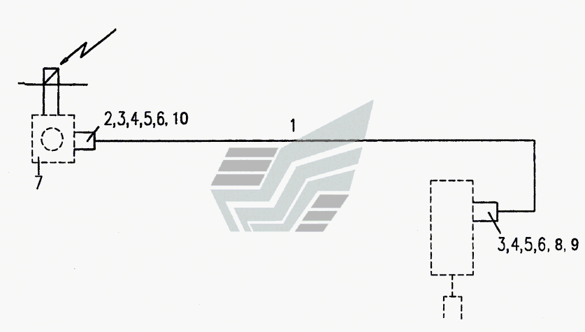 Схема привода блокировки диффренциала 1 мостов